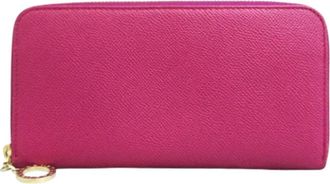 Bulgari Tweedehands leren portemonnees - Dames - Vintage Accessoires - Roze - ONE Size - Leer - Vintage