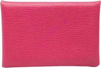 Herm&egrave;s Pre-owned Wallets, female, Pink, Size: ONE SIZE Pre-owned Card Holder