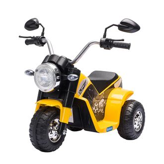 OEM Moto El&eacute;ctrica Infantil Con 3 Ruedas Moto El&eacute;ctrica Para Ni&ntilde;os De 18-36 Meses Triciclo A Bater&iacute;a 6v Con Faro Bocina 72x57x56 Cm Amarillo