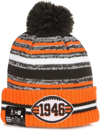 New Era New Era, Beanies, male, Multicolor, Size: ONE SIZE Cleveland Browns Pom Pom Beanie Hat