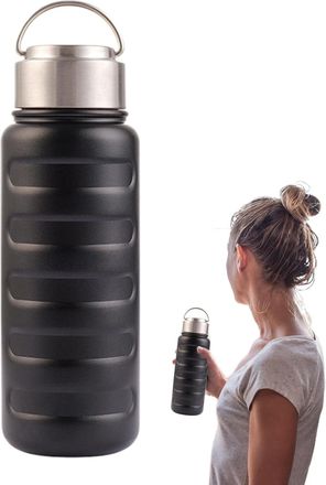 OEM Botella De Agua Port&aacute;til De Acero Inoxidable De 1 Litro, Isot&eacute;rmica Y A Prueba De Fugas, Ideal Para M&uacute;ltiples Actividades: Hogar, Aire Libre, Senderis