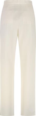 Max Mara Womens Carrot-Fit Cotton Trousers White Tapered