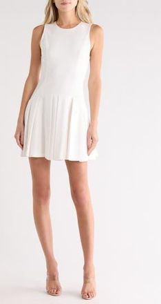 Alice & Olivia Adley Pleated Drop Waist Dress in Off White at Nordstrom Rack, Size 14