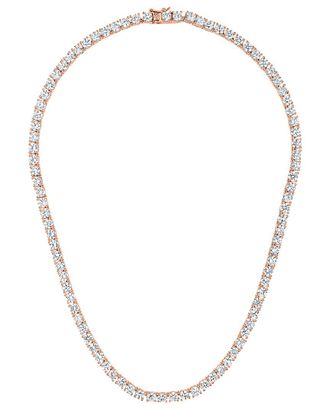 Genevive 14K Rose Gold Vermeil Cz Necklace