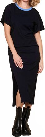 Sundry Ringer Tee Dress In Deep Navy