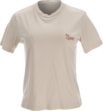 Marni Logo T-shirt in Beige Cotton