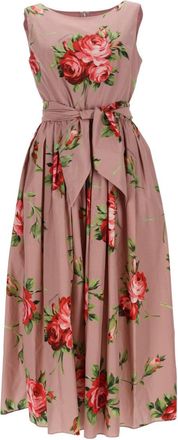 Dolce & Gabbana Rose Bouquet Print Midi Dress