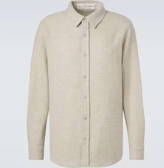 God's True Cashmere Checked cashmere shirt with quartz