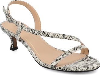 Journee Collection Jemry Kitten Heel Sandal in Snake Jemry at Nordstrom Rack, Size 9.5
