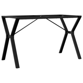 Berkfield Home Dining Table Legs Y-Frame 120x60x73 cm Steel in Black | Size: 120 x 60 x 73 cm