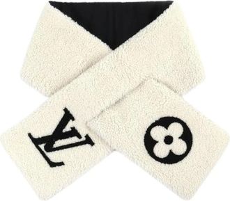 Louis Vuitton Pre-owned Scarves, male, Beige, Size: ONE SIZE Pre-owned Echarpe Shirring Shearling Scarf