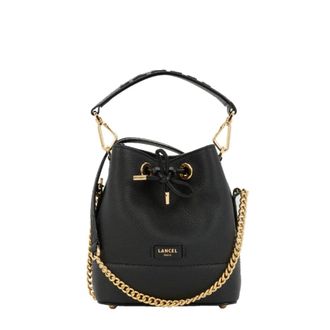 Lancel Black Leather Bucket Bag - female - Lancel - Bucket Bags - Black - ONE SIZE - Bags