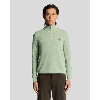 Lyle & Scott Lambswool Blend Quarter Zip Sweater in Cold Mint Marl at Nordstrom, Size Xx-Large