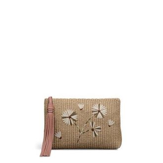 Radley London Picton Place - Raffia Medium Ziptop Woven Pouch in Natural at Nordstrom