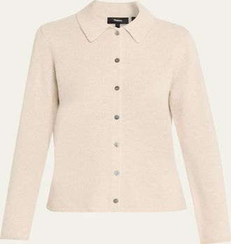 Theory Cashmere Button-Front Shirt