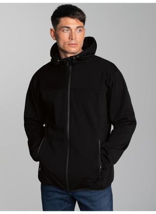 Trigema Softshelljacke TRIGEMA TRIGEMA Klassische Softshell-Kapuzenjacke, Herren, Gr. XXL, schwarz, 88% Polyamid, 12% Elasthan, Jacken Softshelljacke