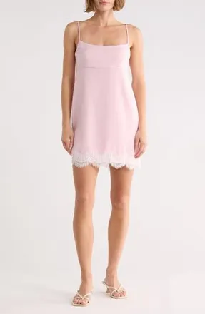 Wayf Lace Trim Minidress in Pink at Nordstrom Rack, Size X-Large