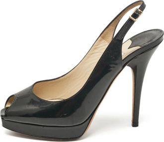 Jimmy Choo London Sandali in pelle con tacco 120mm - Nero
