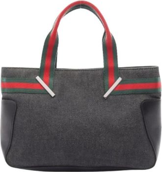 Gucci Pre-owned Vintage Tote Bag - Dames - Vintage Shopper - Zwart - ONE Size - Leer - Vintage