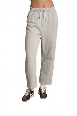 perfectwhitetee Fallon Fleece Barrel Pant In Gray