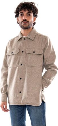 Only & Sons Camisa de manga larga Onsash Ovr con aspecto de lana y bolsillo - Jackets - Hombre - Beige - XL