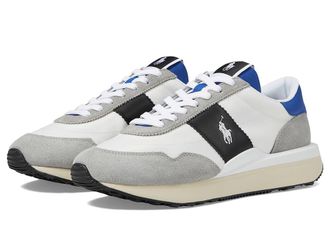 Polo Ralph Lauren Train 89 PP Mens Shoes Soft Grey/Black/Royal : 10.5 D - Medium, Leather