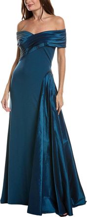 Tadashi Shoji Short Sleeve Solid Maxi Dress
