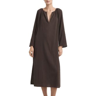 Mango Gauze Nightgown in Chocolate at Nordstrom, Size Medium