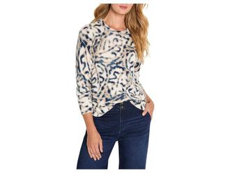 Nic+Zoe Blurry Leaf Supersoft Sweater Womens Clothing Indigo : 2XL, Cotton/Nylon