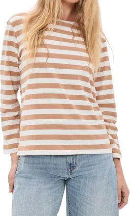 Denimist Mills Pond Striped Tee In Beige