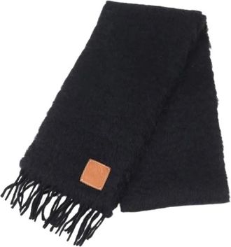 Loewe Pre-owned Stola - Dames - Vintage Accessoires - Zwart - ONE Size - Wol - Vintage