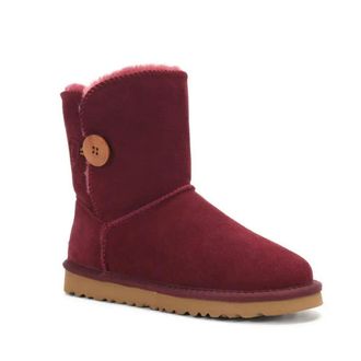 Generic QXDZSW Classic Lady Shoes Waterproof Snow Boots Winter Boots Warm Women Boots Burgundy