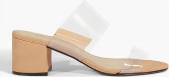 Schutz Womens Victorie Sandal In Transparent/honey Biege
