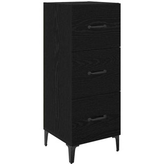 vidaXL Sideboard Black Oak 34.5 x 34 x 90 cm Engineered Wood vidaXL