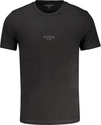 Guess Kleding - Heren - T-shirts - Zwart - XS - Katoen - Tops
