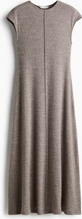 H&M Jerseykleid mit Kappenärmeln - Brown