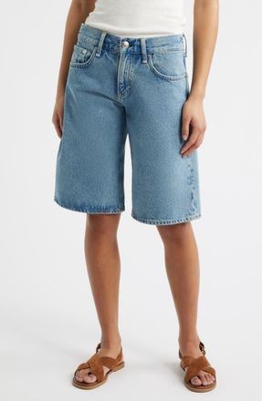 Rag & Bone Ariel Longer Length Denim Shorts in Everglade at Nordstrom, Size 28