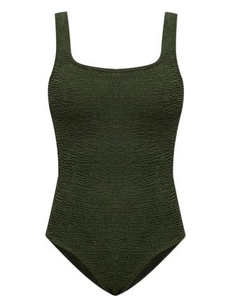 Hunza G Costume da bagno con scollo quadrato - Verde