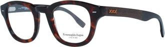 Ermenegildo Zegna Accessoires, Heren, Bruin, ONE Size, Bruine ronde optische monturen met veerscharnier
