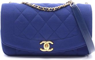 Chanel Matelasse Diana Flap Shoulder Bag Blue