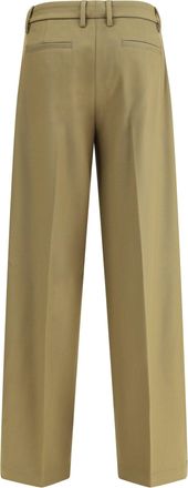 True Royal Womens Virgin Wool Pants Olive Trousers