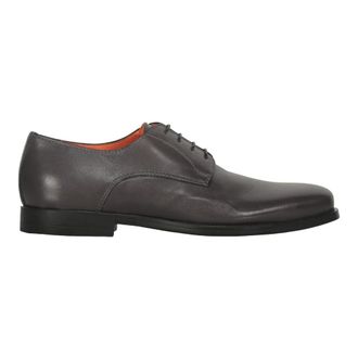 Santoni Mghr 1826 Veterschoenen - Heren - Nette schoenen - Grijs - 44 1/2 EU - Leer - Schoenen