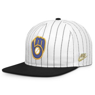 Nike Milwaukee Brewers Pro Nike Mens MLB Adjustable Hat in White | NB57064NMIB-JFJ