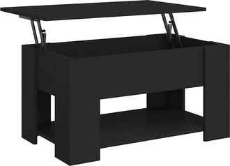 vidaXL Mesa De Centro Madera De Ingenier&iacute;a Negra 79x49x41 Cm Vidaxl