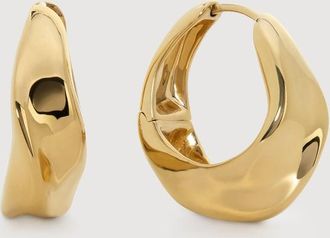 Monica Vinader Gold Nomade Medium Hoops