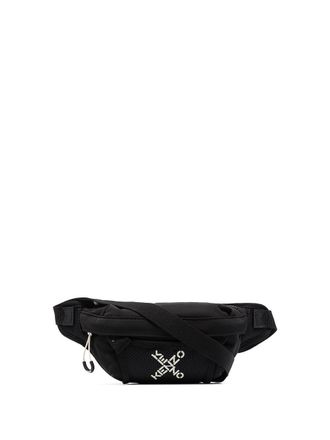 Kenzo small Sport belt bag - unisex - Polyester/Nylon/Bovine Split Leather/Polyethylene vinyl acetate (PEVA) - OS - Black