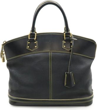 Louis Vuitton Black Noir Suhali Leather Handbag Tote Bag (Pre-Owned)