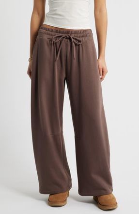 BP. Barrel Leg Fleece Sweatpants in Brown Quartz at Nordstrom, Size Xx-Small