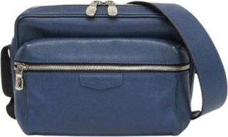 Louis Vuitton Pre-owned Outdoor Messenger PM M33437 - Heren - Vintage Schoudertas - Blauw - ONE Size - Leer - Vintage