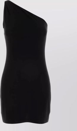 Norma Kamali one shoulder fitted mini dress silhouette